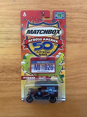  Matchbox Across America 50th Birthday Series Michigan 1921 Ford Model T • $10.99