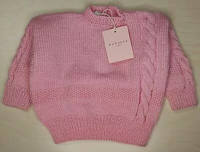 Baby Sweater Pink Designer Baby Clothing Fantastic Quality Merino Wool • $21.44