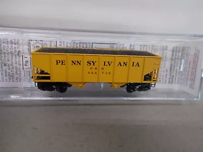 Micro-trains-#05600380-pennsylvania-2-bay Hopper W/coal Load #494739-a-n Scale • $18