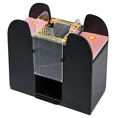 6 Deck Automatic Card Shuffler Electric Casino Shuffling Machine Battery Operate • $21.99