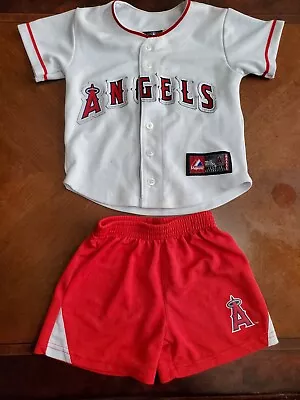 MLB Majestic LA Angels Size 2T Jersey & Shorts • $9.99