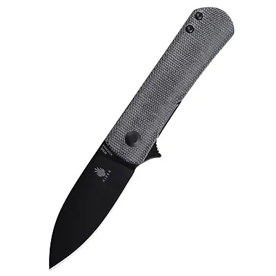 Kizer New Yorkie Black Micarta Frame Lock Knife KI3525A4 (2.5  Black M390) • $59.50