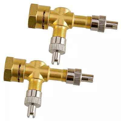 2x TPMS Valve Tee Adapter 3-way Pure Copper Motorcycles Automobiles Car New • $15.22