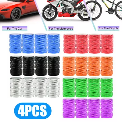 4pcs Wheel Tyre Tire Valve Stems Air Dust Cover Screw Caps For Car Truck Bike • $5.49