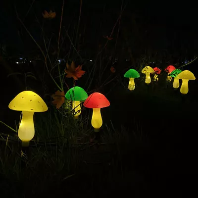 £9.88 • Buy 3/6 Solar Powered String Lights Outdoor Garden LED Lighting Yard Mushroom Lamp