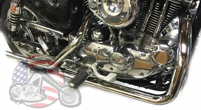 1 3/4  Chrome Slash Cut Custom Drag Pipes Exhaust 1986-2003 Harley Sportster XL • $199.95