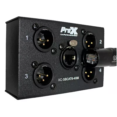 ProX 4-Channel CAT6 Audio Snake Box To (4) XLR Male • $35.99