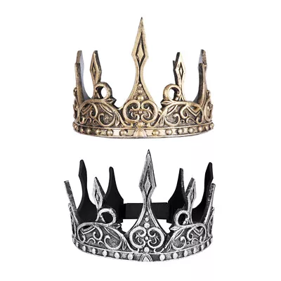 2pcs King Medieval Metal Crowns For Costume And Decor • £13.59