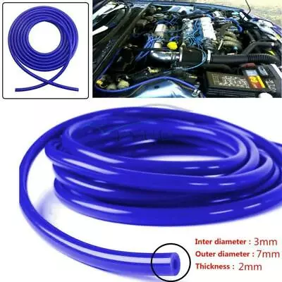 Blue 3MM Universal Silicone  Car Engine Turbo Air Vacuum Hose/Line/Pipe/Tube 5M • $19.22