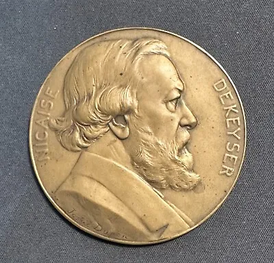 Medal  NICAISE DEKEYSER  By Josua Dupon  - ANTWERPEN 1813 - 1913 • $35