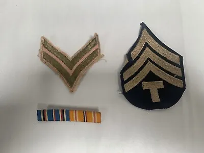Lot Of Vintage US WWII Military Army Patch Medal Ribbon (A5) • $16.95