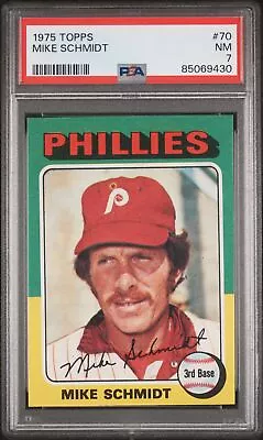 1975 Topps #70 Mike Schmidt Philadelphia Phillies PSA 7 NM • $31