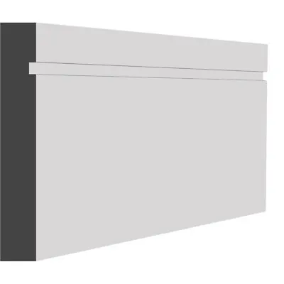 Groove 1 Square Mdf Skirting Board - 18mm - Primed / Unprimed • £32.62