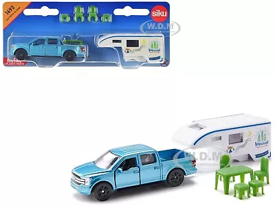 Ford F-150 Pickup Blue Camper Set W/accessories Diecast Model By Siku 1693 • $9.99