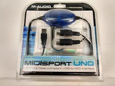 M-Audio MIDIsport UNO 1-in/1-out USB MIDI Interface 16 Midi Channels Brand New • $39.99