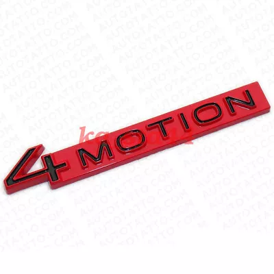 For 18-23 VW 4 Motion Rear Trunk Nameplate Badge Emblem Red Sport • $14.99