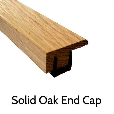 Solid Oak Threshold 'End Cap' 0.9m Section Door Trim Strip Transition Profile • £14.94