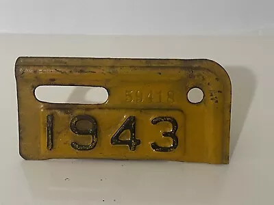 Vintage DMV 1943 Car Registration Tags Metal Original Collectible USA • $39