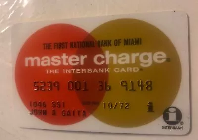 Vintage Master Charge Credit Card Exp 1972 • $19.99