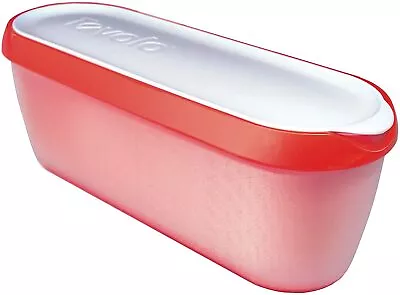 Tovolo Glide-A-Scoop Ice Cream Tub Reusable 1.5 Quart Strawberry Sorbet • £19.45