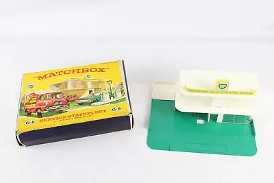 Boxed Vintage LESNEY Matchbox G9 Service Station Set BP Diecast Models • £55