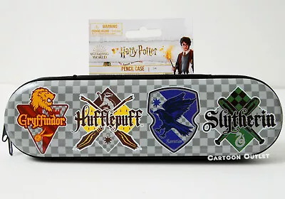 Harry Potter Tin Zipper Pencil Case School Gryffindor Slytherin Pen Storage Box • $6.64