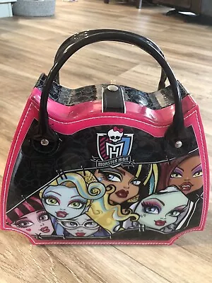 Mattel Monster High Make Up Case Hand Bag Purse Cosmetic Vinyl Empty Black Carry • $18.10