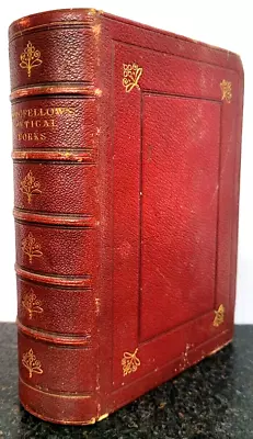 The Poetical Works Of Henry Wadsworth Longfellow  Leather Binding Undated C1900 • £39.98