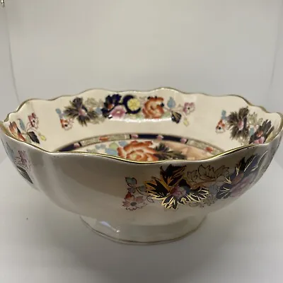 Masons Mandarin -  Footed Fruit Bowl Ironstone China 10 Inch • £49.50