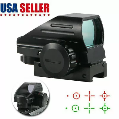 Red Green Dot Reflex Sight Scope Tactical Holographic 4 Reticles Picatinny Rail • $26.04