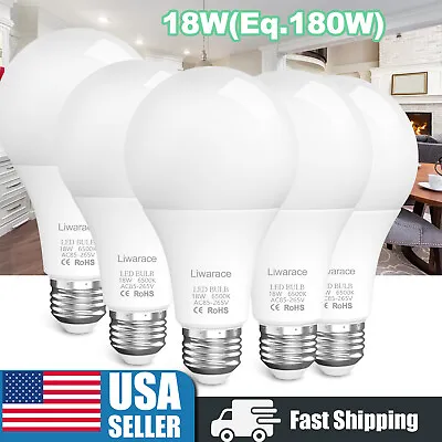 1-5PCS E26 LED Light Bulbs 18W Equivalent 180W 6500K Daylight Energy Saving E27 • $10.95