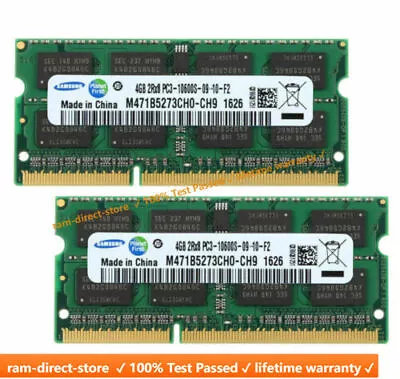 Samsung DDR3 1333Mhz 16GB 8GB 4GB 2Rx8 PC3-10600S SODIMM Laptop Memory RAM • $72.22