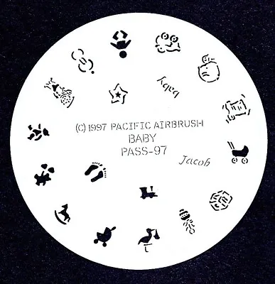 New Airbrush Fingernail Stencil Custom Mylar Laser Cut SS-97 Baby New Born • $1.99