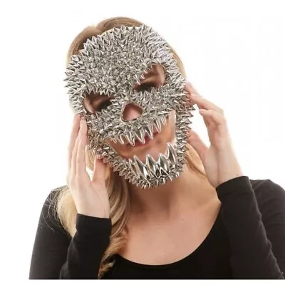 Silver Spike Skull Halloween Masquerade Costume Mask • $31.99