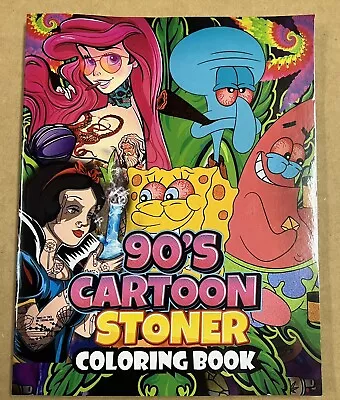 90s Cartoon Stoner Adult Coloring Book Training Meditation Anti-Stress Funny • $11.99