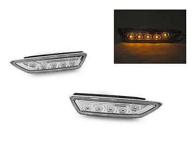 AMG Clear Amber LED Bumper Side Marker Light For 2009-12 Mercedes R230 SL Class • $63.69