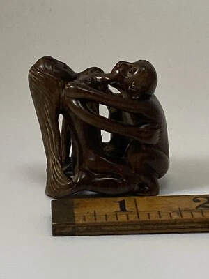 £75 • Buy C19th Taboo Boxwood Erotic Signed Netsuke