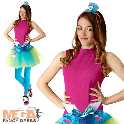 Mad Hatter Girls Fancy Dress Book Day Wonderland Tweens Kids Costume Accessory  • £9.99