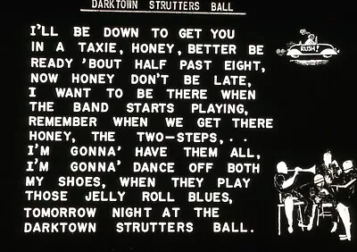 1950s Sing Along Darktown Strutters Ball Singtime Retail Slide • £3.38