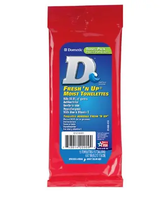 (90-pack) Dometic D1218001 Antibacterial Fresh'n Up Moist Towelettes *d21 • $24.99