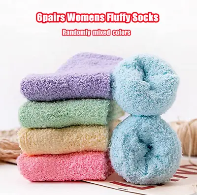 £6.89 • Buy 6Pairs Women Ladies Soft Fluffy Bed Socks Winter Warm Lounge Slipper Fleece Sock