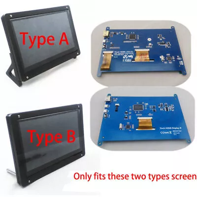 For Raspberry Pi 7'' Screen Display Case Acrylic Touch Screen HDMI LCD Bracket • £10.79