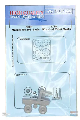 ARS4808 1:48 Aires Macchi Mc.202 Early Wheels & Paint Mask (HAS/EDU Kit) • $20.94