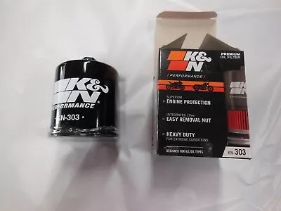 Genuine K&N Motorcycle Oil Filter KN-303 With 17mm Removal Fast Shipping Seller • $17.95