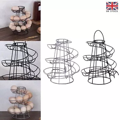 Kitchen Storage Spiral Helter Skelter Egg Holder Stand Rack Holds Up To 18 Eggs • £10.99