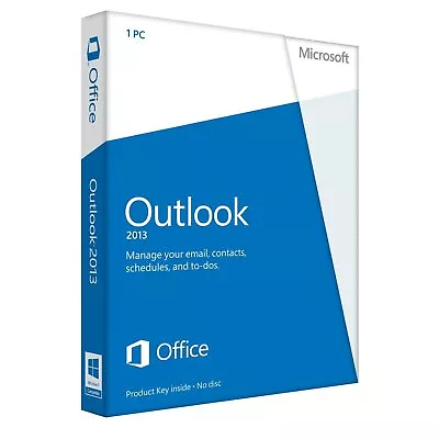 Microsoft Outlook 2013 32/64-bit 1U Medialess License 543-05747 • $75