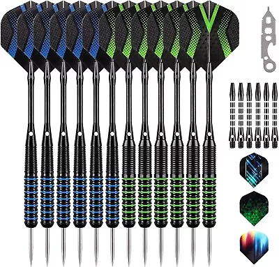 Darts Metal Tip Set Aluminum Shaft Metal Dart Set Professional Darts Steel Tip • $23.99