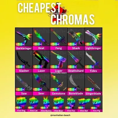 MM2 Roblox CHROMAS BUNDLE - FAST DELIVERY AND CHEAP (Read Description) • $28.99