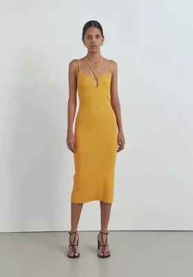 Viktoria Woods Reynolds Midi Dress Yellow Size 00 RRP: $350 • $59.99