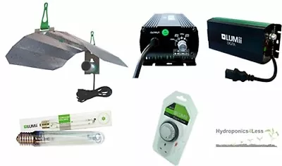 £109.99 • Buy Lumii Hydroponic Light Kit DIGITAL Ballast Reflector SunBlaster HPS 250 400 600w